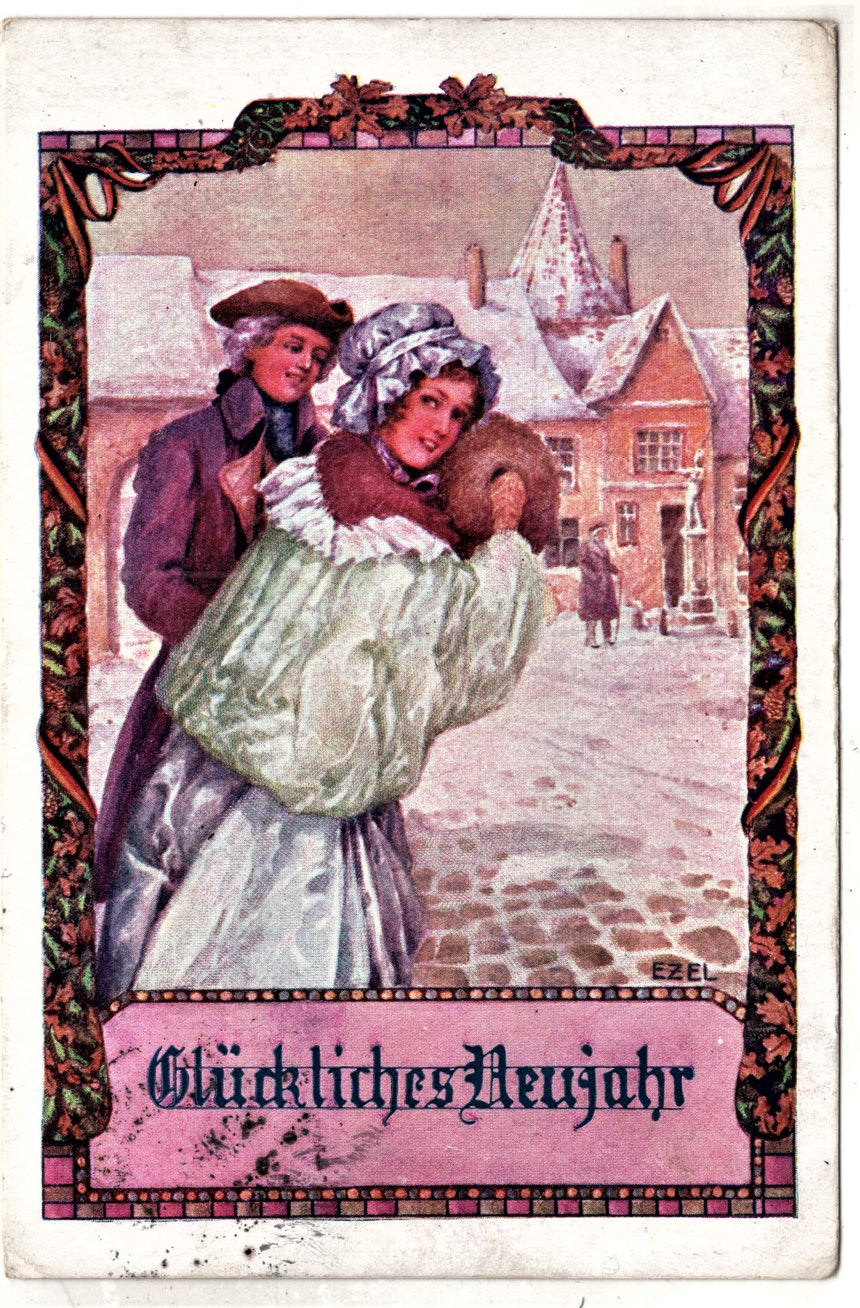 Cartolina Buon Natale / anno. Frohe Weihnachten / Neues Jahr. Merry Christmas & Happy New Year | Collezionissimo