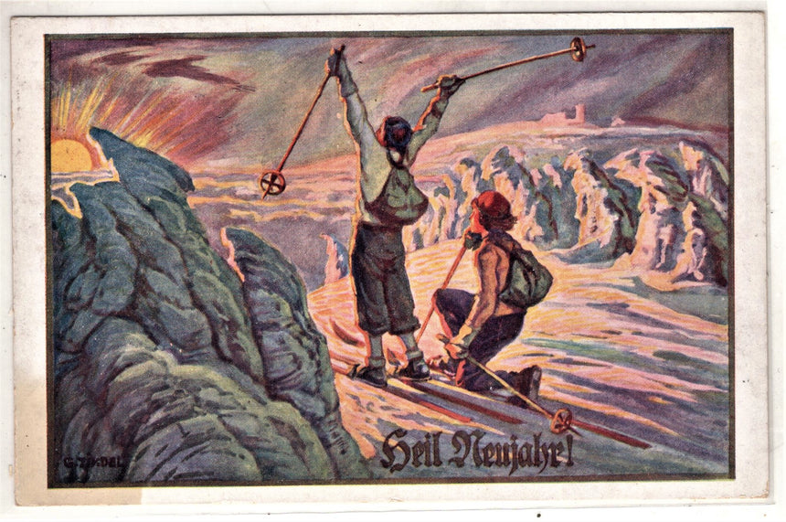 Cartolina Buon Natale / anno. Frohe Weihnachten / Neues Jahr. Merry Christmas & Happy New Year | Collezionissimo