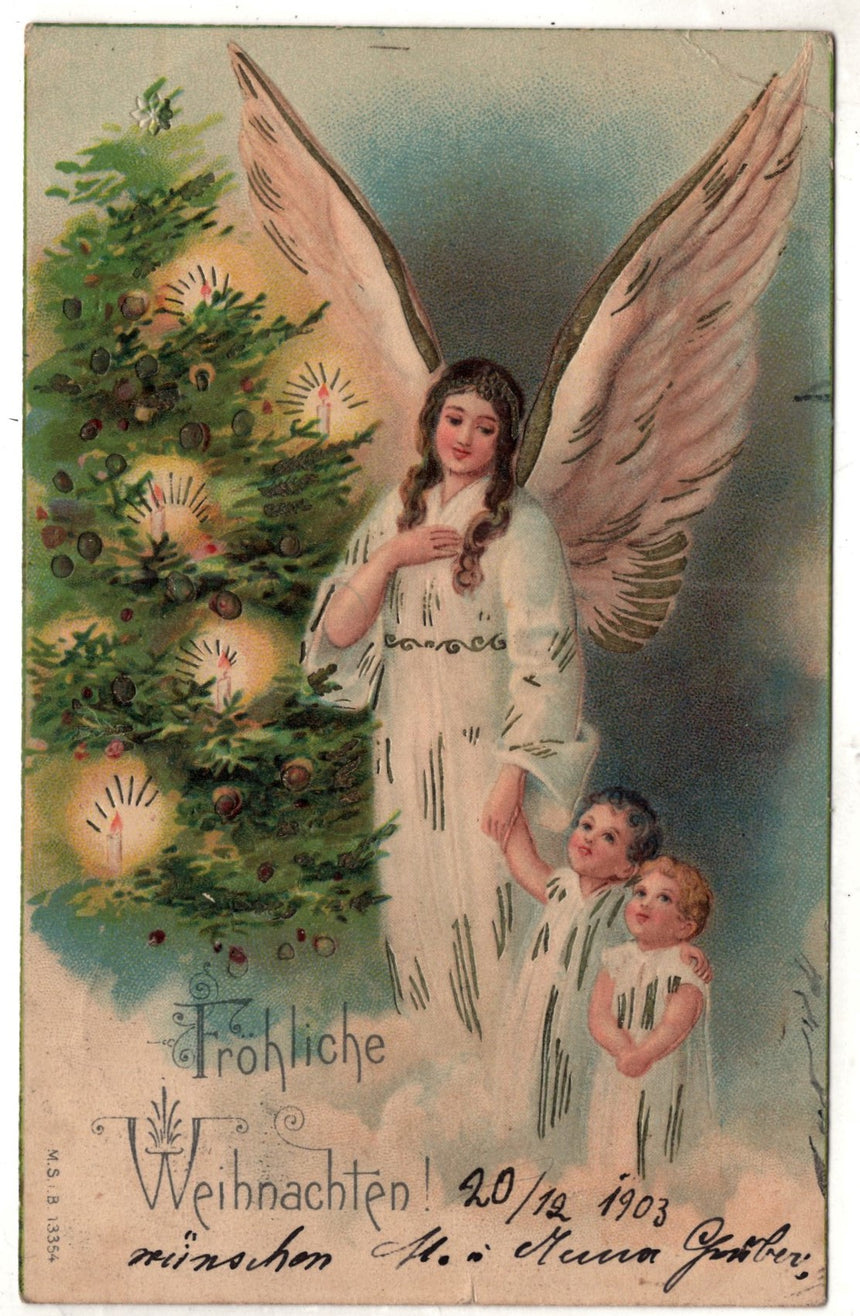 Cartolina Buon Natale / anno. Frohe Weihnachten / Neues Jahr. Merry Christmas & Happy New Year | Collezionissimo