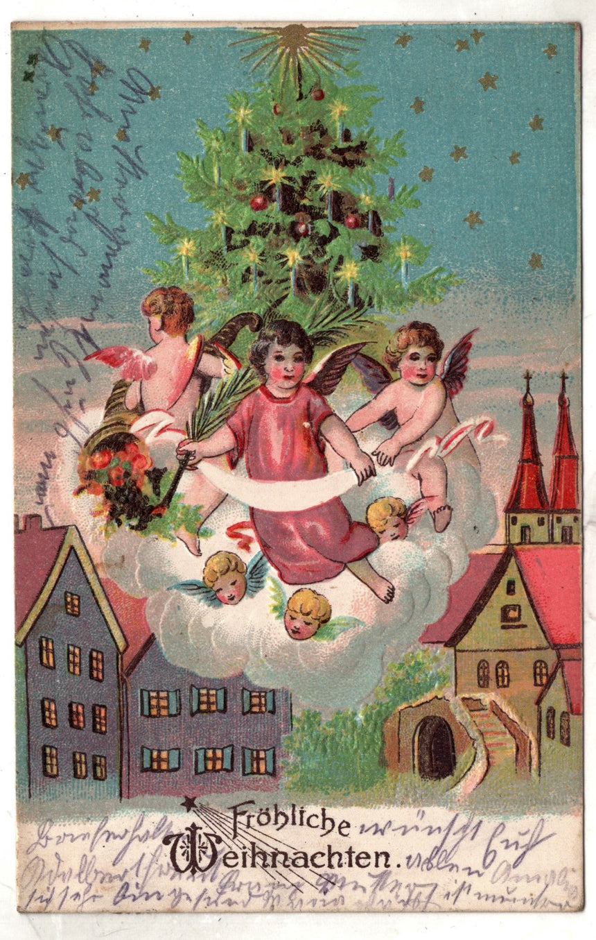 Cartolina Buon Natale / anno. Frohe Weihnachten / Neues Jahr. Merry Christmas & Happy New Year | Collezionissimo