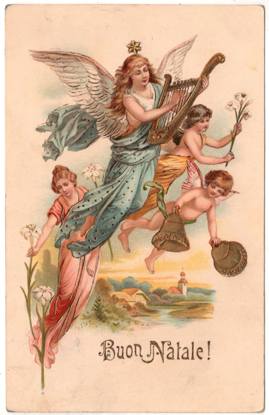 Cartolina Buon Natale / anno. Frohe Weihnachten / Neues Jahr. Merry Christmas & Happy New Year | Collezionissimo