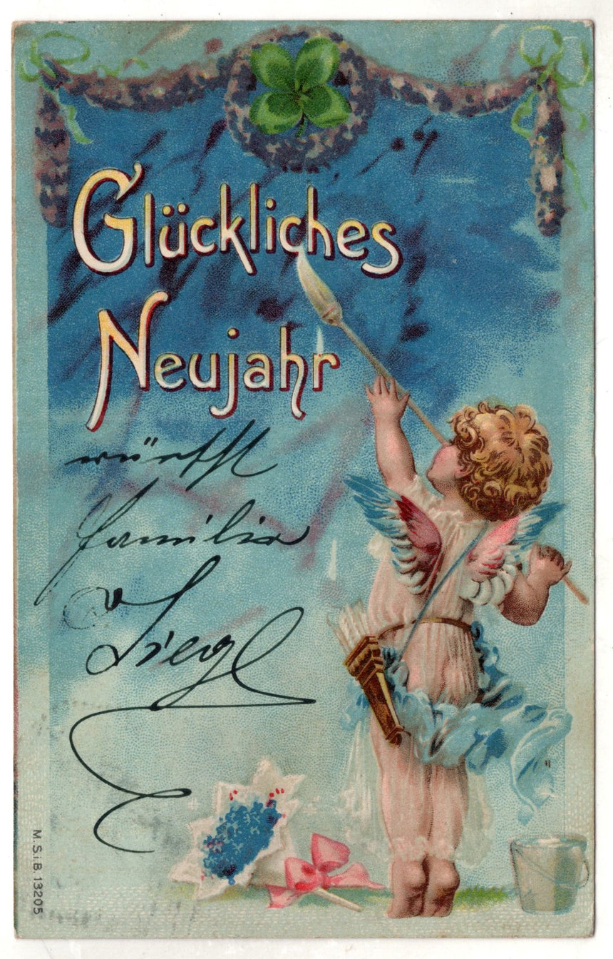 Cartolina Buon Natale / anno. Frohe Weihnachten / Neues Jahr. Merry Christmas & Happy New Year | Collezionissimo