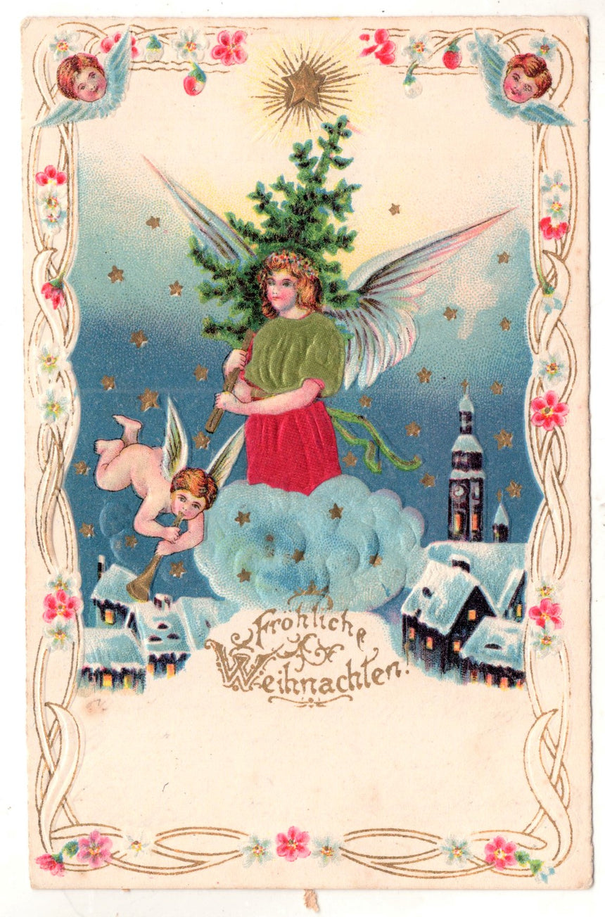 Cartolina Buon Natale / anno. Frohe Weihnachten / Neues Jahr. Merry Christmas & Happy New Year | Collezionissimo