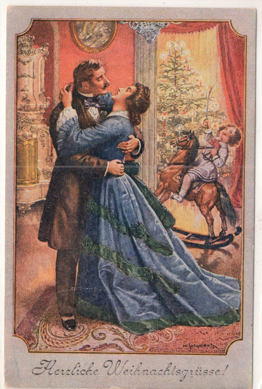 Cartolina Buon Natale / anno. Frohe Weihnachten / Neues Jahr. Merry Christmas & Happy New Year | Collezionissimo