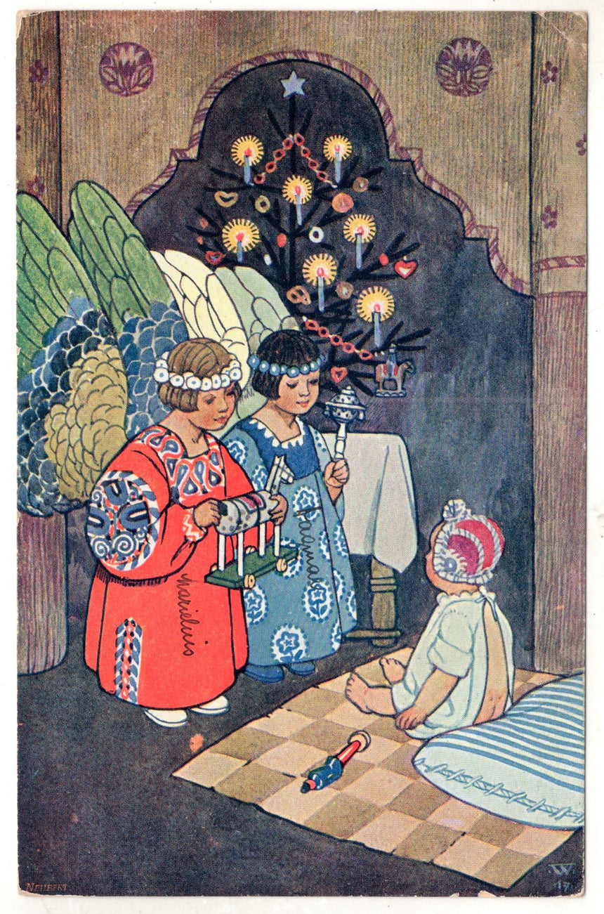 Cartolina Buon Natale / anno. Frohe Weihnachten / Neues Jahr. Merry Christmas & Happy New Year | Collezionissimo