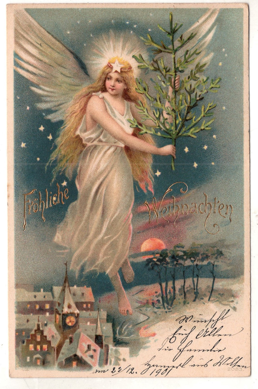 Cartolina Buon Natale / anno. Frohe Weihnachten / Neues Jahr. Merry Christmas & Happy New Year | Collezionissimo