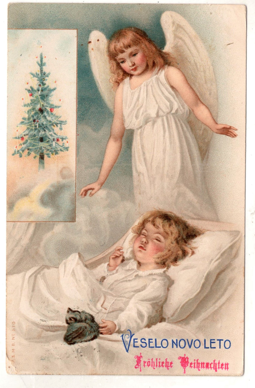 Cartolina Buon Natale / anno. Frohe Weihnachten / Neues Jahr. Merry Christmas & Happy New Year | Collezionissimo