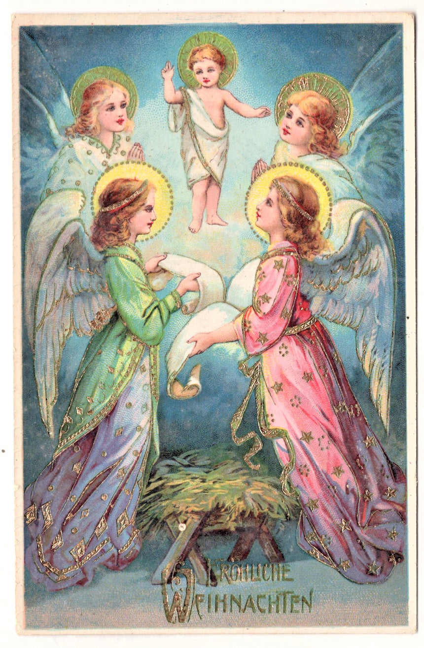 Cartolina Buon Natale / anno. Frohe Weihnachten / Neues Jahr. Merry Christmas & Happy New Year | Collezionissimo