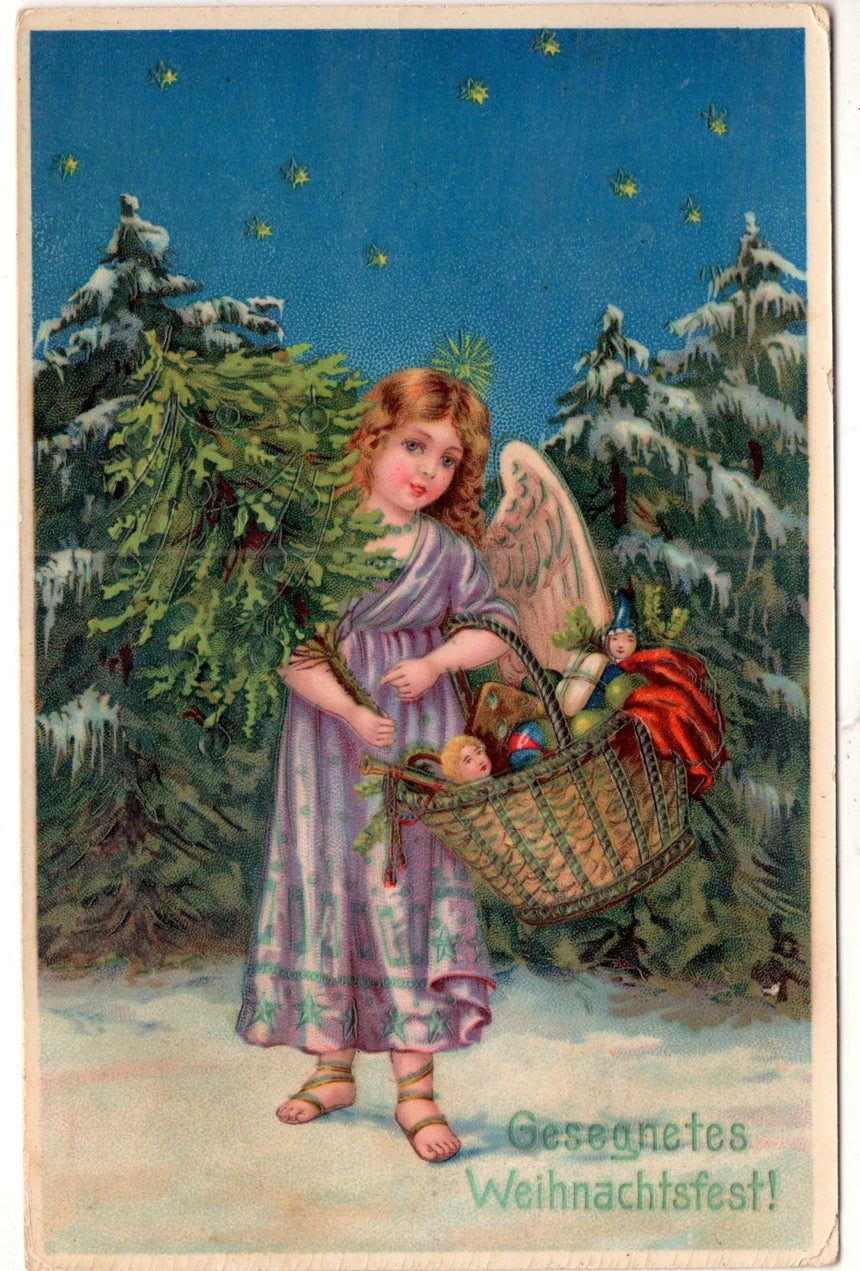 Cartolina Buon Natale / anno. Frohe Weihnachten / Neues Jahr. Merry Christmas & Happy New Year | Collezionissimo