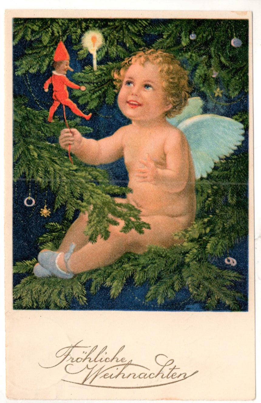 Cartolina Buon Natale / anno. Frohe Weihnachten / Neues Jahr. Merry Christmas & Happy New Year | Collezionissimo