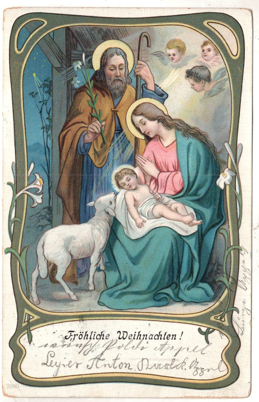 Cartolina Buon Natale / anno. Frohe Weihnachten / Neues Jahr. Merry Christmas & Happy New Year | Collezionissimo