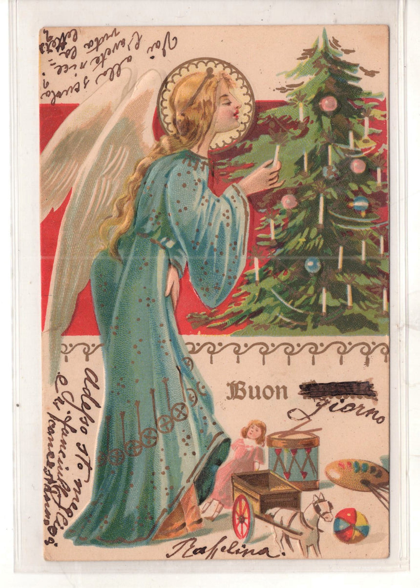 Cartolina Buon Natale / anno. Frohe Weihnachten / Neues Jahr. Merry Christmas & Happy New Year | Collezionissimo