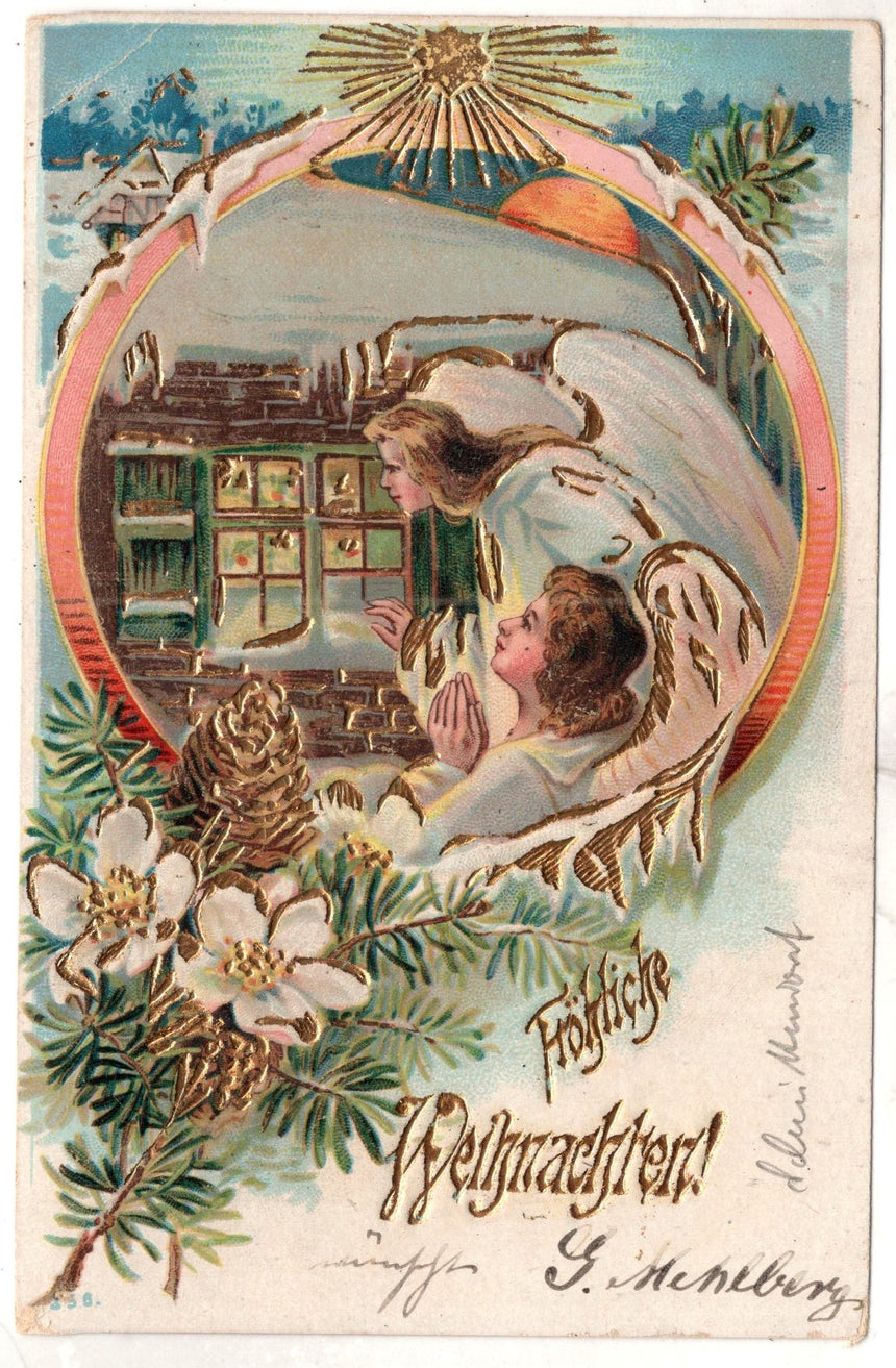 Cartolina Buon Natale / anno. Frohe Weihnachten / Neues Jahr. Merry Christmas & Happy New Year | Collezionissimo