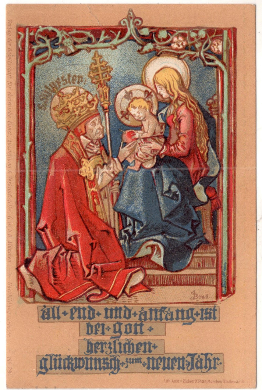 Cartolina Buon Natale / anno. Frohe Weihnachten / Neues Jahr. Merry Christmas & Happy New Year | Collezionissimo