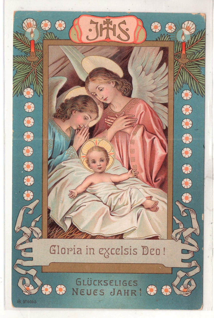 Cartolina Buon Natale / anno. Frohe Weihnachten / Neues Jahr. Merry Christmas & Happy New Year | Collezionissimo