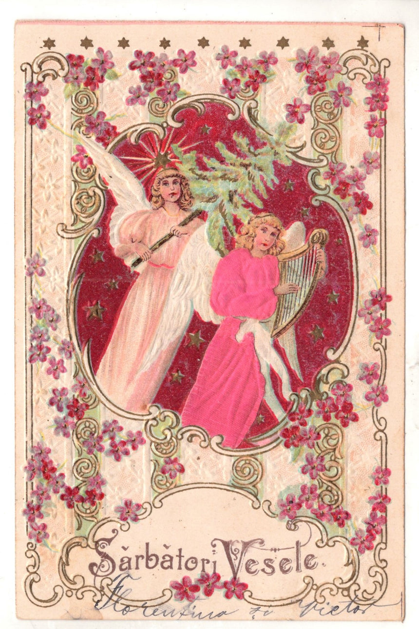 Cartolina Buon Natale / anno. Frohe Weihnachten / Neues Jahr. Merry Christmas & Happy New Year | Collezionissimo