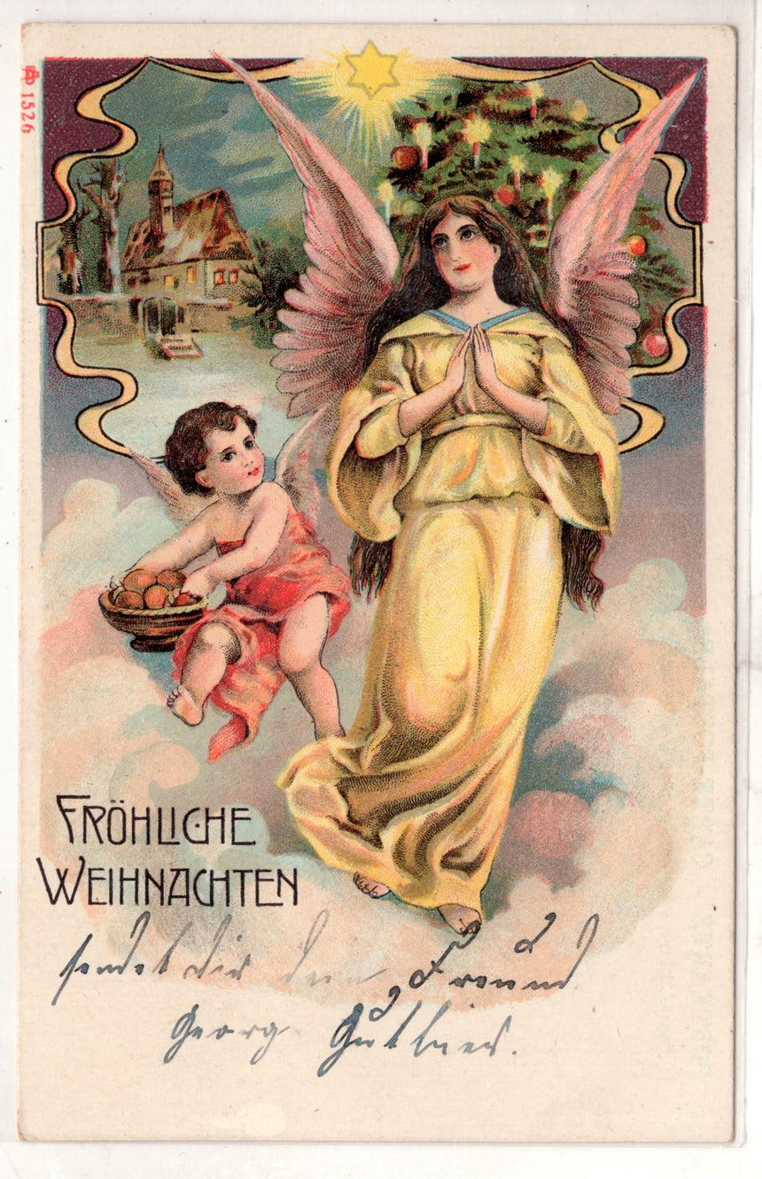 Cartolina Buon Natale / anno. Frohe Weihnachten / Neues Jahr. Merry Christmas & Happy New Year | Collezionissimo