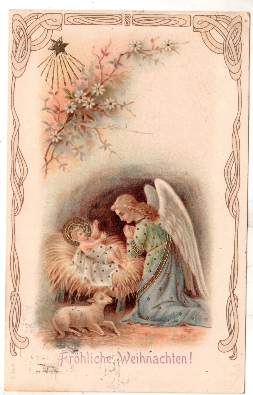 Cartolina Buon Natale / anno. Frohe Weihnachten / Neues Jahr. Merry Christmas & Happy New Year | Collezionissimo