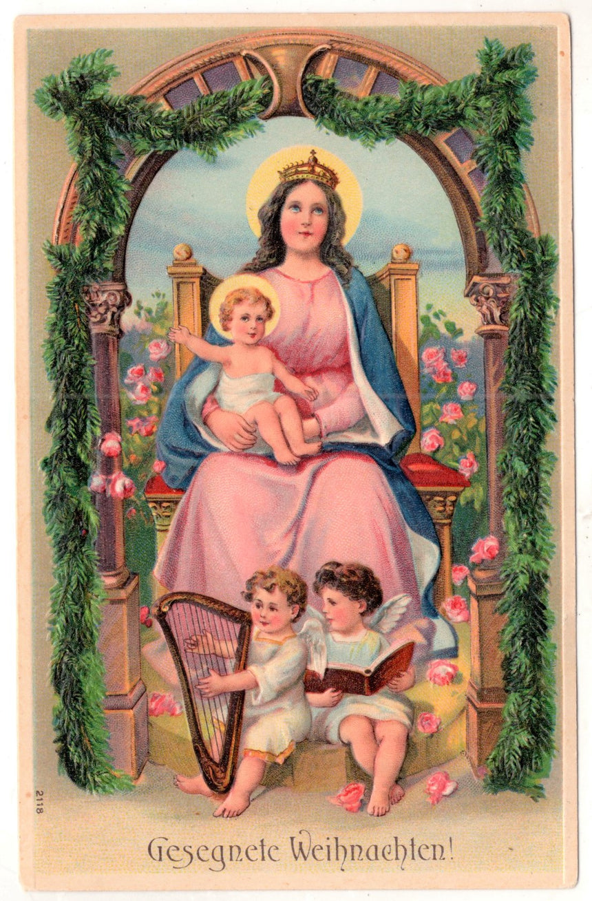 Cartolina Buon Natale / anno. Frohe Weihnachten / Neues Jahr. Merry Christmas & Happy New Year | Collezionissimo