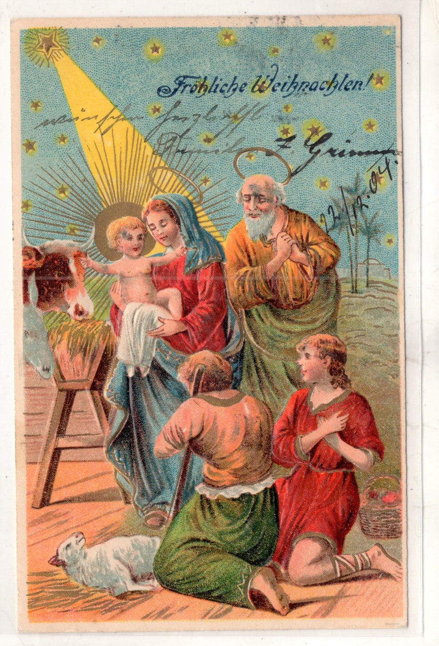 Cartolina Buon Natale / anno. Frohe Weihnachten / Neues Jahr. Merry Christmas & Happy New Year | Collezionissimo