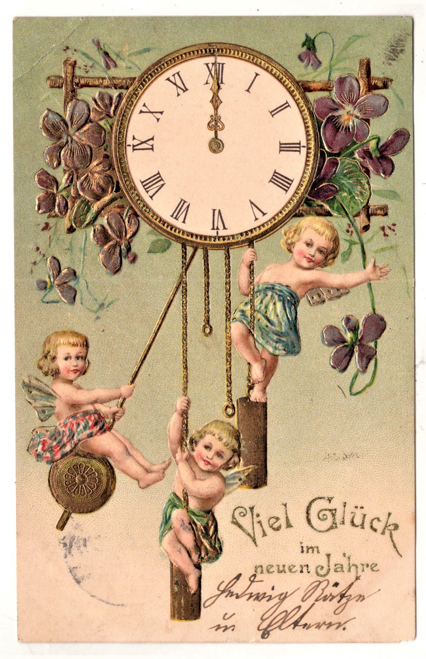 Cartolina Buon Natale / anno. Frohe Weihnachten / Neues Jahr. Merry Christmas & Happy New Year | Collezionissimo