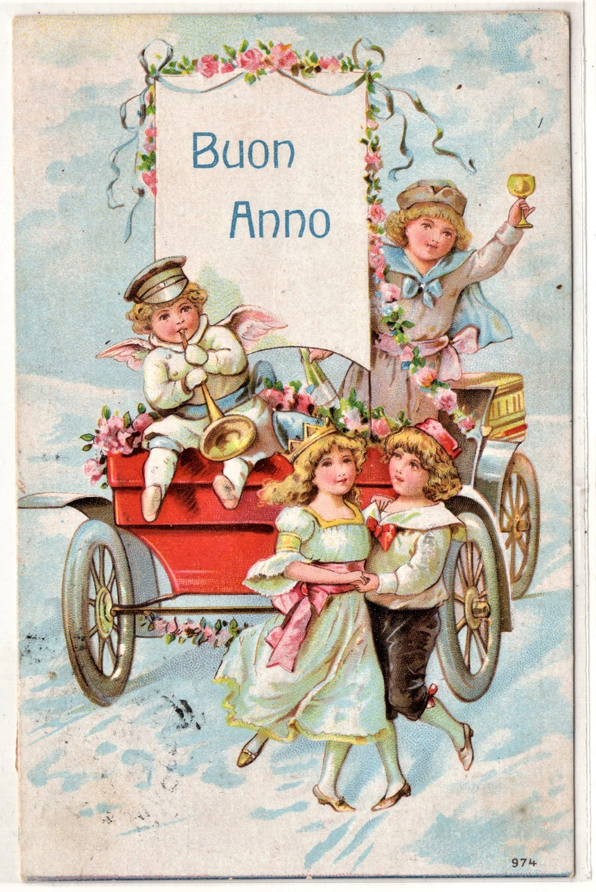 Cartolina Buon Natale / anno. Frohe Weihnachten / Neues Jahr. Merry Christmas & Happy New Year | Collezionissimo