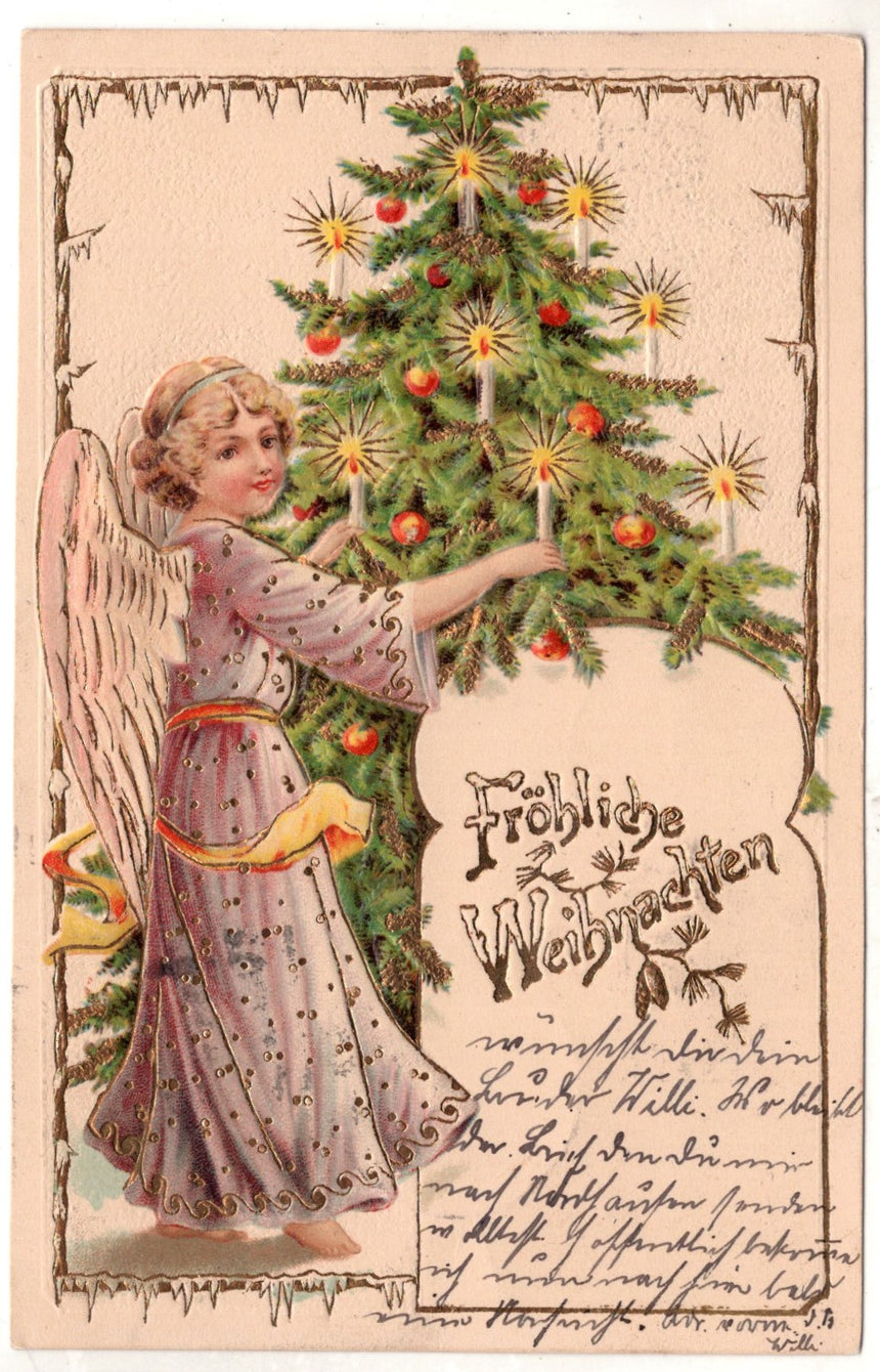 Cartolina Buon Natale / anno. Frohe Weihnachten / Neues Jahr. Merry Christmas & Happy New Year | Collezionissimo