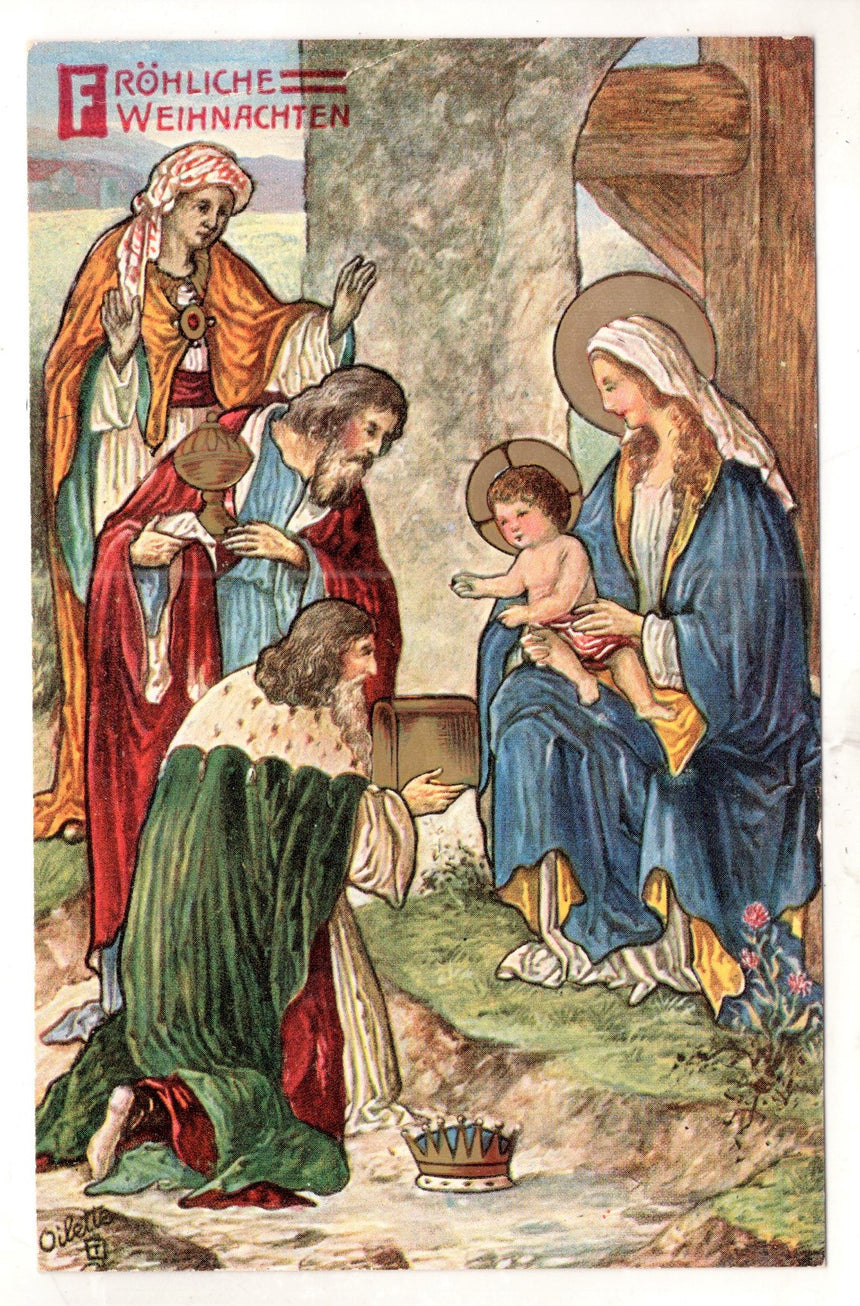 Cartolina Buon Natale / anno. Frohe Weihnachten / Neues Jahr. Merry Christmas & Happy New Year | Collezionissimo