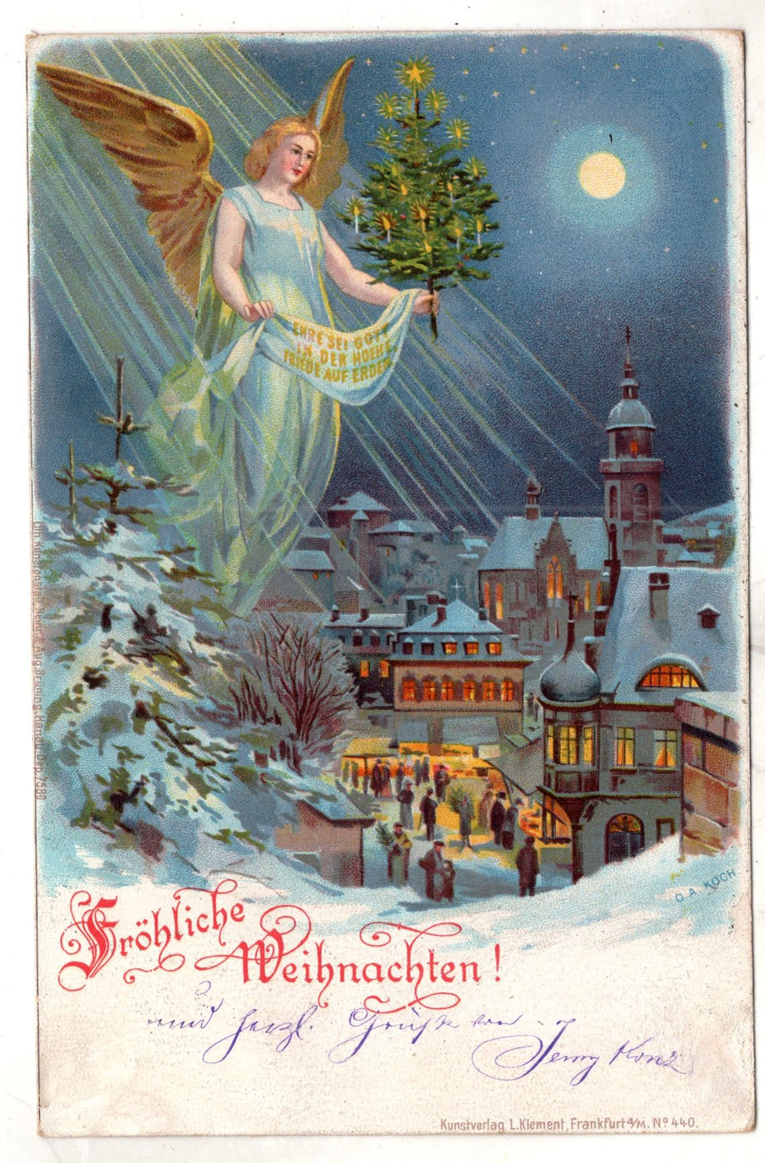 Cartolina Buon Natale / anno. Frohe Weihnachten / Neues Jahr. Merry Christmas & Happy New Year | Collezionissimo