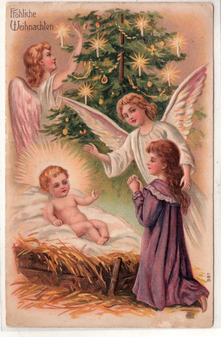 Cartolina Buon Natale / anno. Frohe Weihnachten / Neues Jahr. Merry Christmas & Happy New Year | Collezionissimo