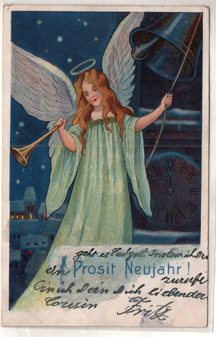 Cartolina Buon Natale / anno. Frohe Weihnachten / Neues Jahr. Merry Christmas & Happy New Year | Collezionissimo