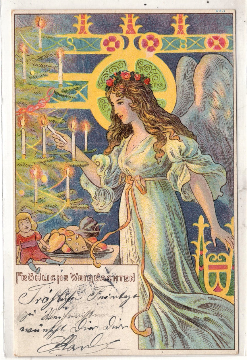 Cartolina Buon Natale / anno. Frohe Weihnachten / Neues Jahr. Merry Christmas & Happy New Year | Collezionissimo