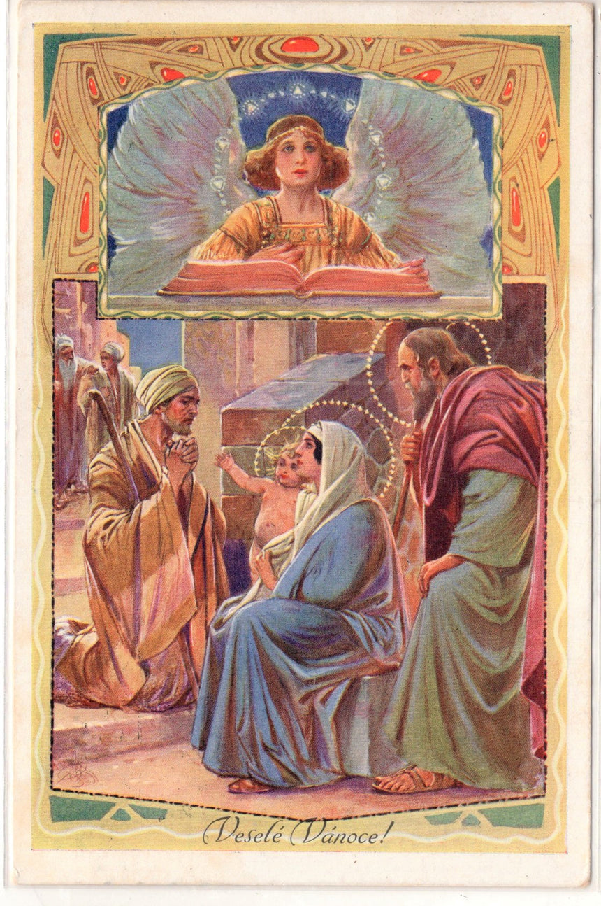 Cartolina Buon Natale / anno. Frohe Weihnachten / Neues Jahr. Merry Christmas & Happy New Year | Collezionissimo