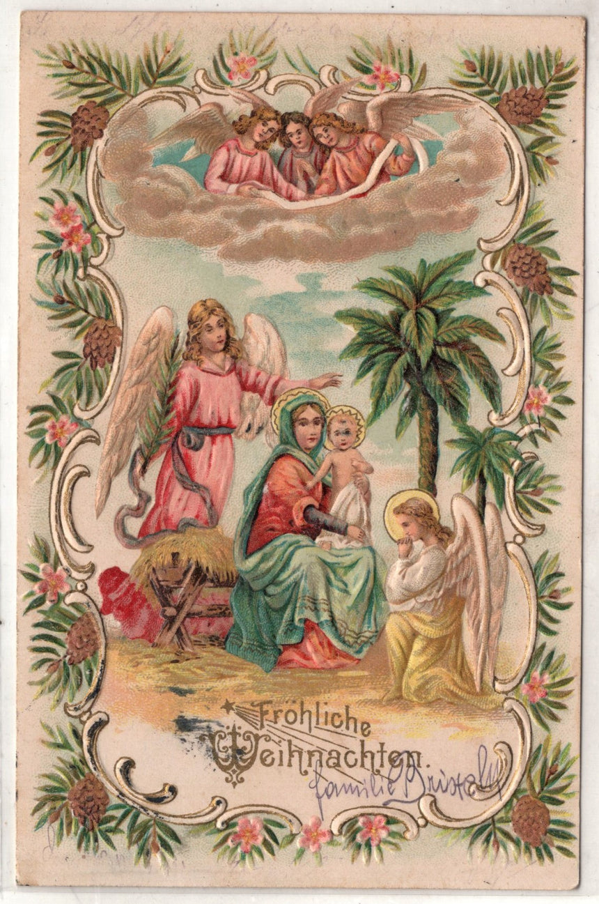 Cartolina Buon Natale / anno. Frohe Weihnachten / Neues Jahr. Merry Christmas & Happy New Year | Collezionissimo