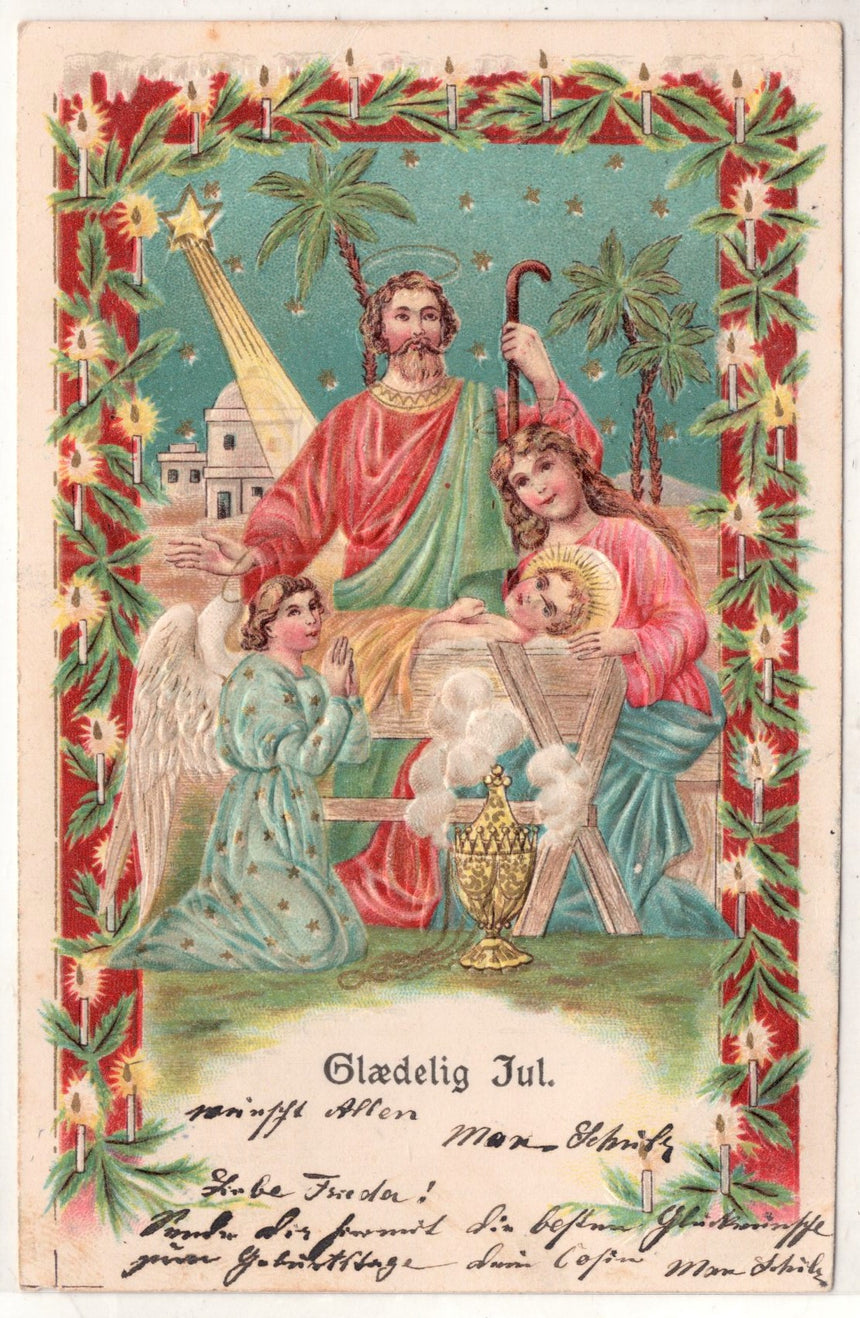 Cartolina Buon Natale / anno. Frohe Weihnachten / Neues Jahr. Merry Christmas & Happy New Year | Collezionissimo