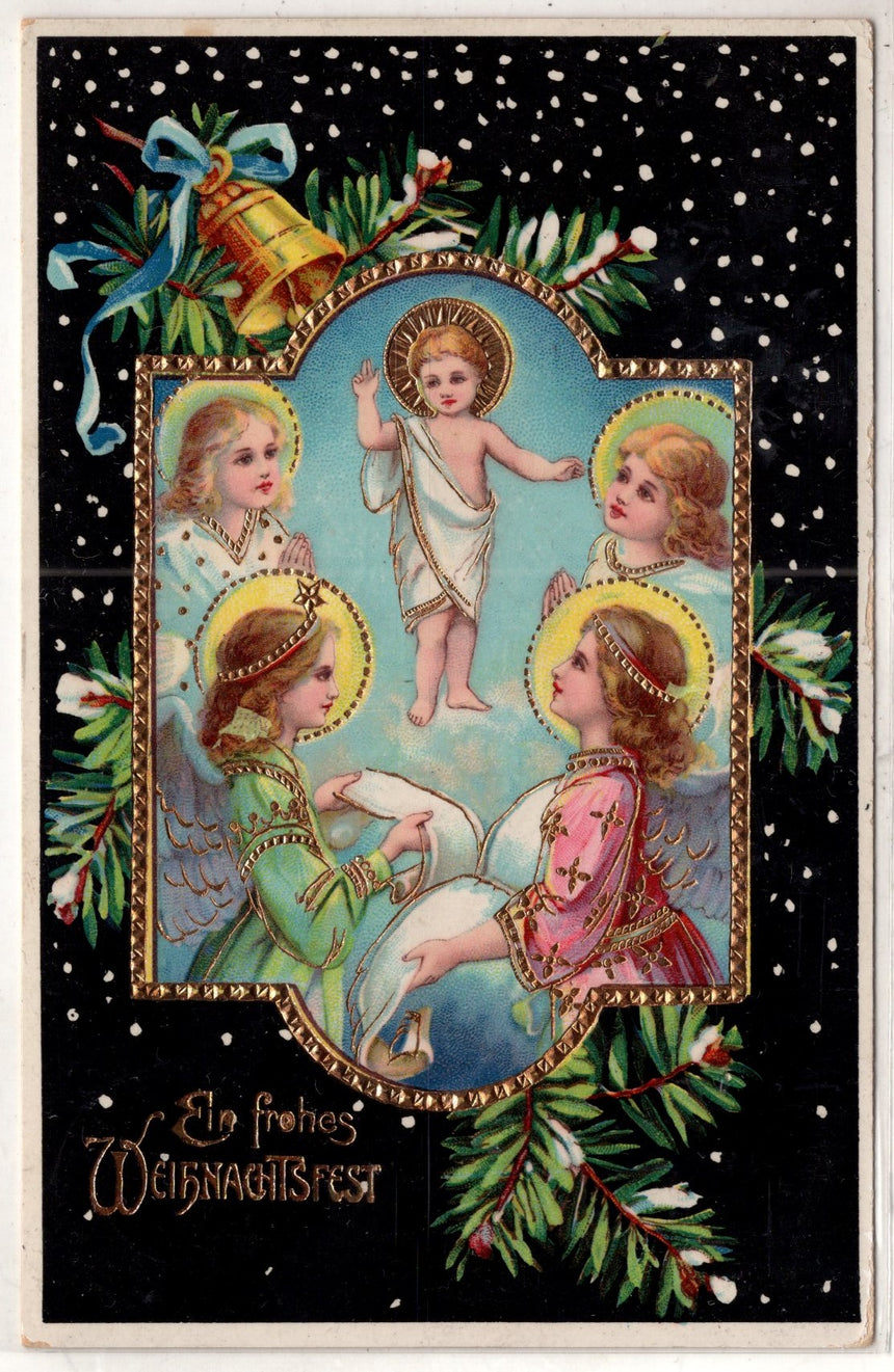 Cartolina Buon Natale / anno. Frohe Weihnachten / Neues Jahr. Merry Christmas & Happy New Year | Collezionissimo