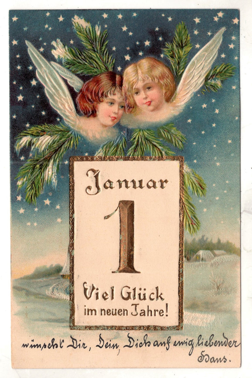 Cartolina Buon Natale / anno. Frohe Weihnachten / Neues Jahr. Merry Christmas & Happy New Year | Collezionissimo