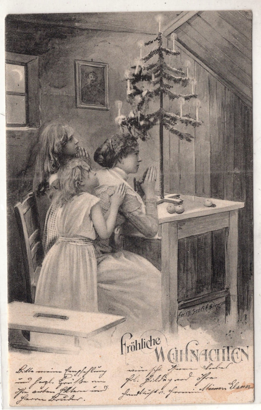 Cartolina Buon Natale / anno. Frohe Weihnachten / Neues Jahr. Merry Christmas & Happy New Year | Collezionissimo