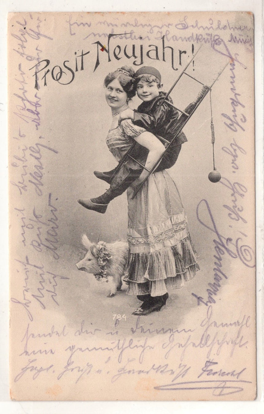 Cartolina Buon Natale / anno. Frohe Weihnachten / Neues Jahr. Merry Christmas & Happy New Year | Collezionissimo