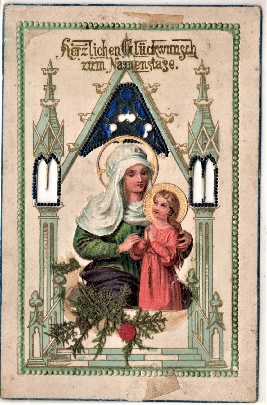 Cartolina Gesù. Madonna. San Giuseppe. Sacra Famiglia. Santi. | Collezionissimo
