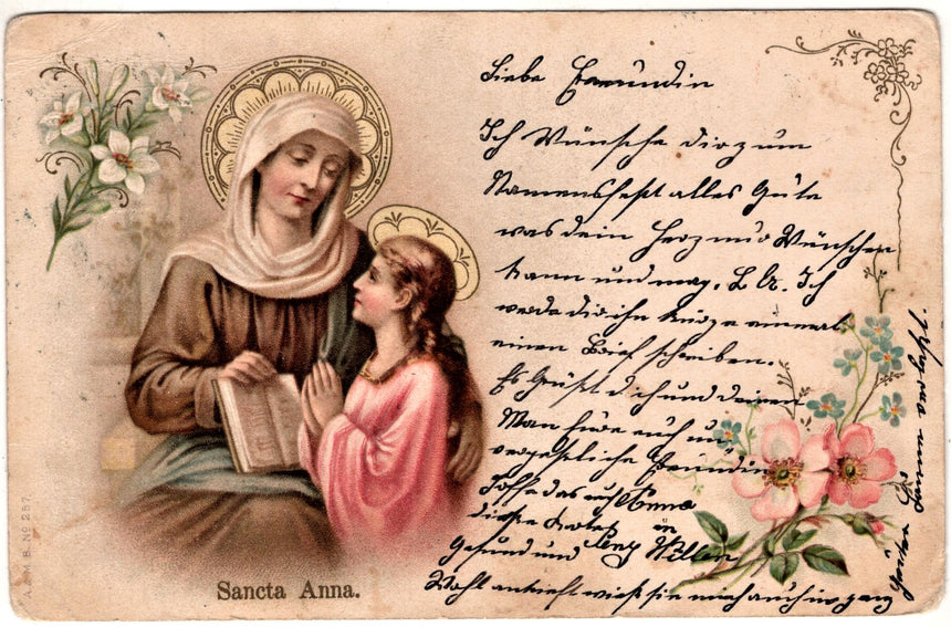 Cartolina Gesù. Madonna. San Giuseppe. Sacra Famiglia. Santi. | Collezionissimo