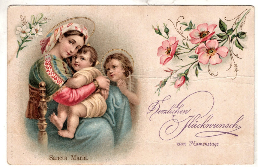 Cartolina Gesù. Madonna. San Giuseppe. Sacra Famiglia. Santi. | Collezionissimo