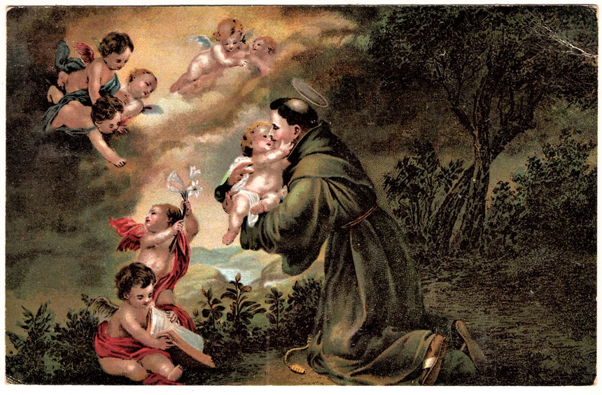 Cartolina Gesù. Madonna. San Giuseppe. Sacra Famiglia. Santi. S.Antonio | Collezionissimo