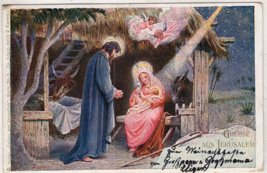 Cartolina Gesù. Madonna. San Giuseppe. Sacra Famiglia. Santi. | Collezionissimo