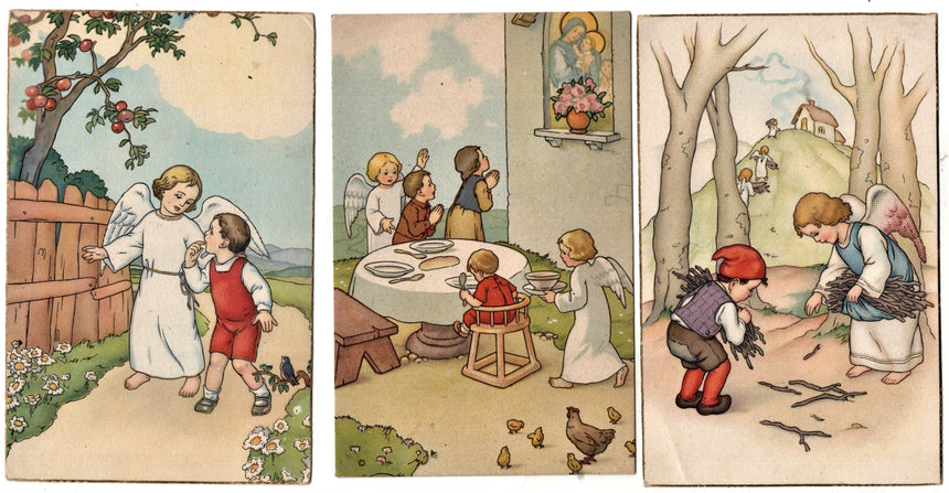 Cartolina Gesù. Madonna. San Giuseppe. Sacra Famiglia. Santi. | Collezionissimo