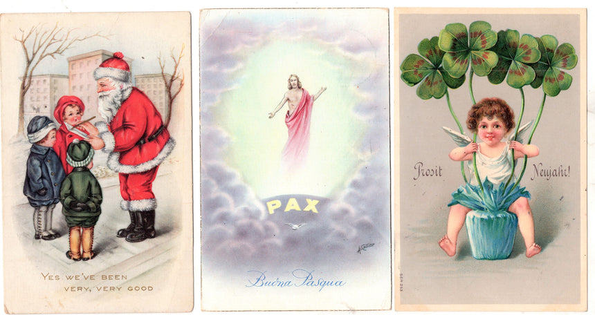 Cartolina Gesù. Madonna. San Giuseppe. Sacra Famiglia. Santi. | Collezionissimo