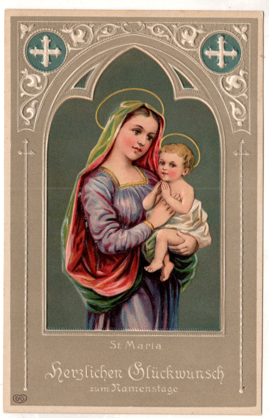 Cartolina Gesù. Madonna. San Giuseppe. Sacra Famiglia. Santi. | Collezionissimo