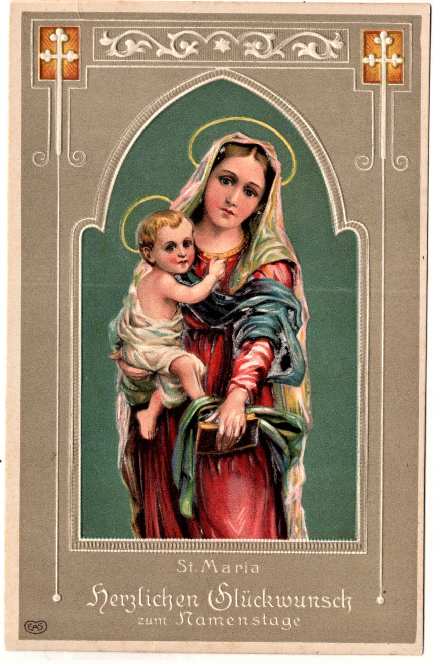Cartolina Gesù. Madonna. San Giuseppe. Sacra Famiglia. Santi. | Collezionissimo