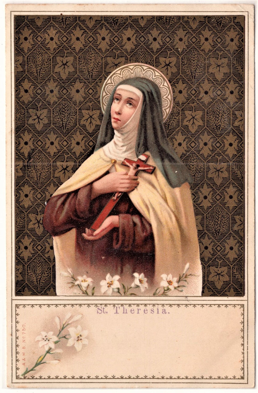 Cartolina Gesù. Madonna. San Giuseppe. Sacra Famiglia. Santi.S.Teresa | Collezionissimo