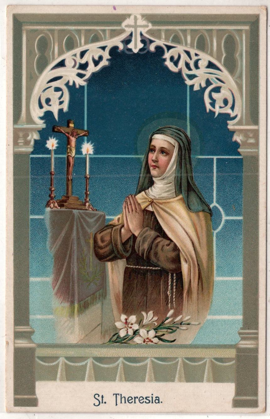 Cartolina Gesù. Madonna. San Giuseppe. Sacra Famiglia. Santi.S.Teresa | Collezionissimo